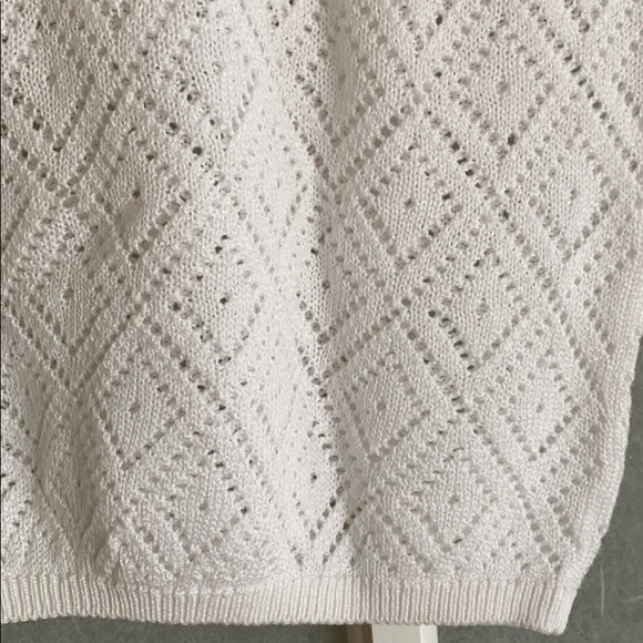 *White* H&M Sheer Knit T-Shirt - Picture 5 of 5